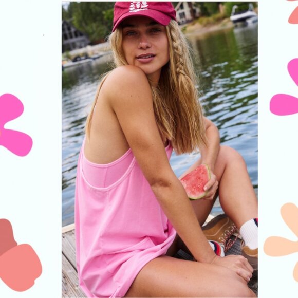 Free People Hot Shot Mini Dress ๐  PINK ICING - Medium NWT - Picture 6 of 8